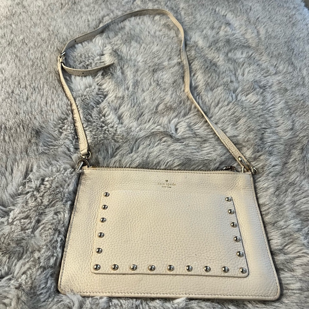 Kate Spade Studded Cream Crossbody Bag